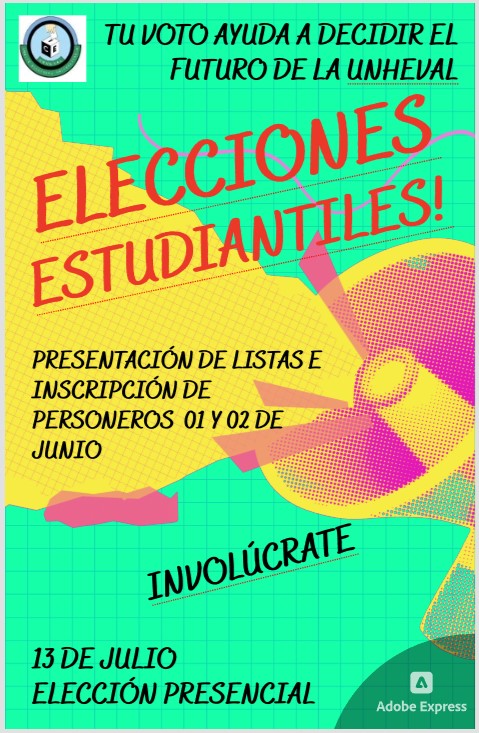 FLYER - ELECCION ESTUDIANTIL- INCRIPCIÓN DE CANDIDATOS